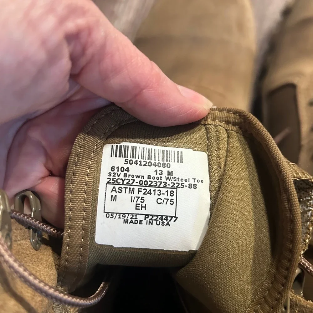 Rocky S2V Tactical Military Boots Mens 13 Brown Steel Toe ASTM‎ F2413 6104 New